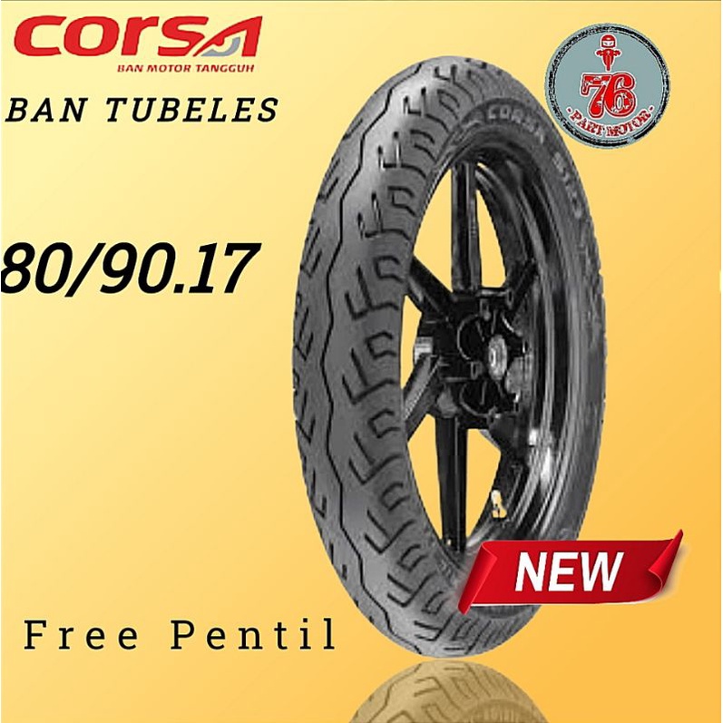 BAN TUBELESS CORSA 80/90.17 FREE PENTIL