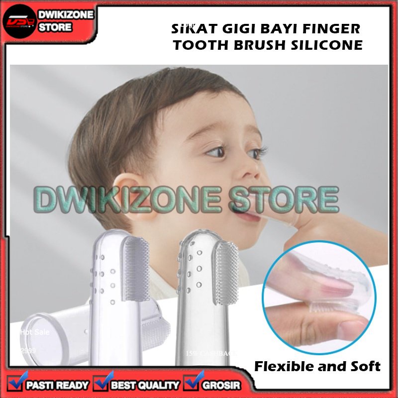 [GROSIR] SIKAT GIGI JARI BAYI SLICONE SILIKON FINGER TOOTHBRUSH LEMBUT FREE BPA