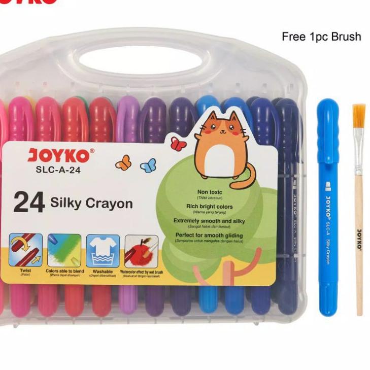 

Terbaru! Silky Crayon Halus Joyko S-A-24 Warna Krayon Halus Joyko