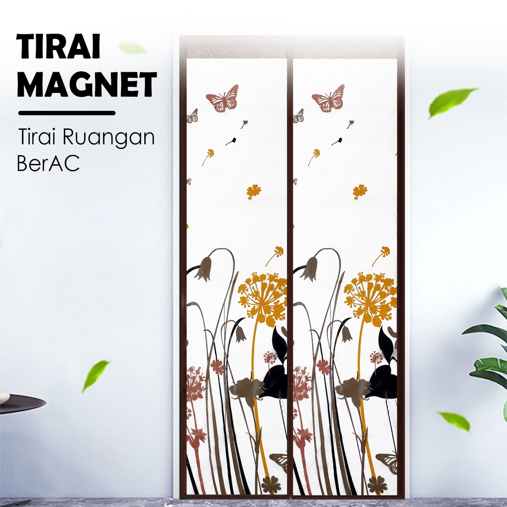 Tirai Magnet Premium Ruang AC Pintu Anti Nyamuk Bahan PEVA Plastik Tebal Ukuran 90x210cm Motif Terbaru Perlengkapan Rumah Tangga Import - M3 - Comfort Homes