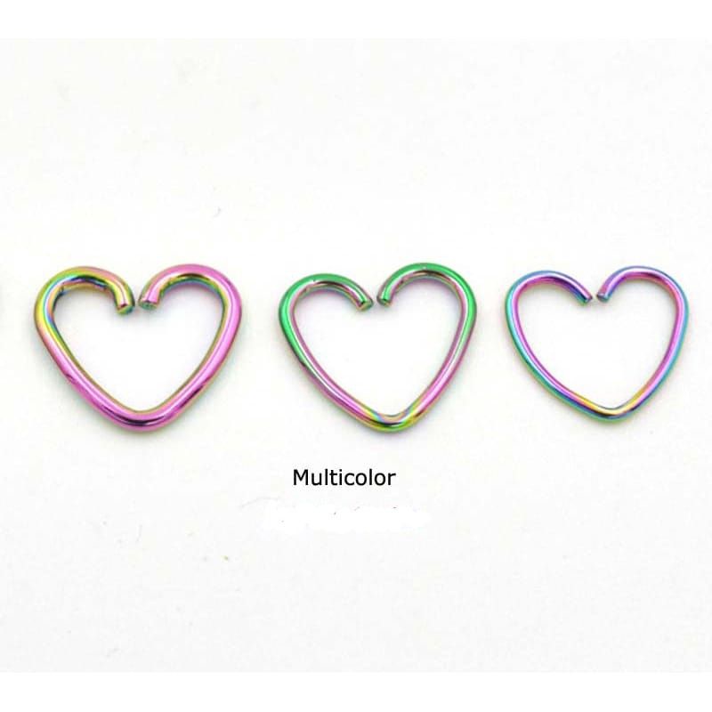 Piercing 1pcs &amp; 5pcs Earring Heart Shape Daith Cartiliage Stainless Steel