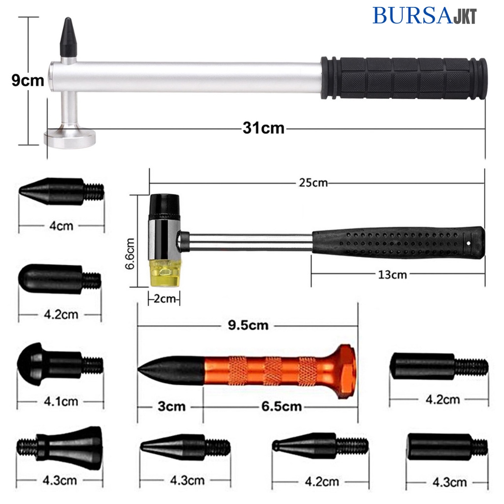Penghilang Penyok Mobil Alat Perbaikan Palu Pena Ketuk Aluminium