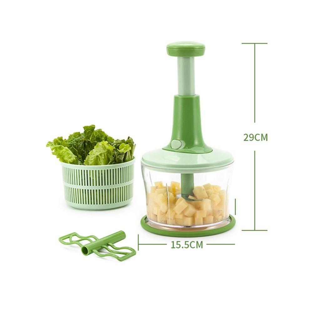 [Elegan] Penggiling Daging Dapur Bowling Shaped Blender Manual Handheld Food Chopper