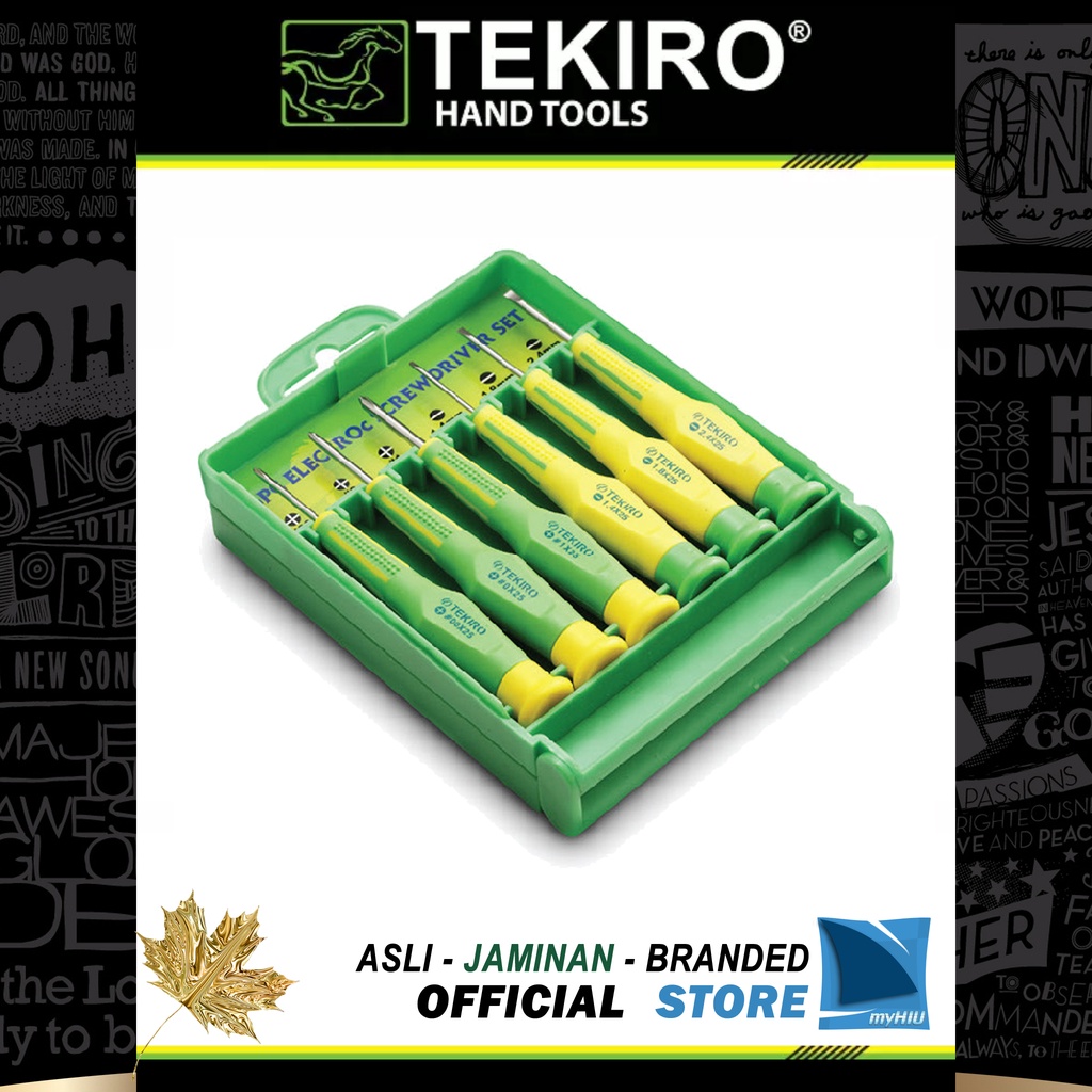 Obeng Kecil Isi 6 pcs untuk Jam - Handphone - Kacamata - Laptop / Precision Screwdriver TEKIRO