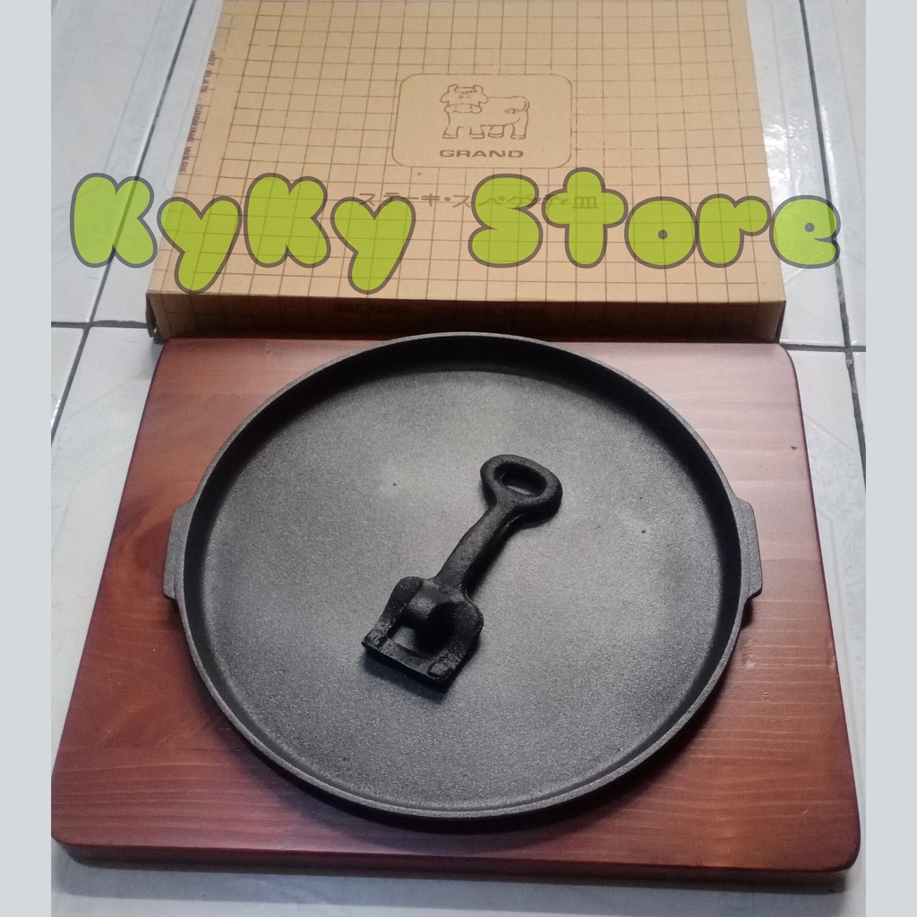 ROUND HOT PLATE BULAT - Piring Steak Pepper Lunch Cast Iron Japan