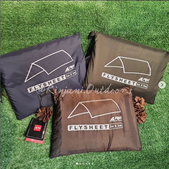 FLYSHEET 3X3 AREI OUTDOORGEAR BIVAK TENDA 3X3 METER FLY SHEET REI 3X3 METER BIVAK 3 METER LAYER ATAS