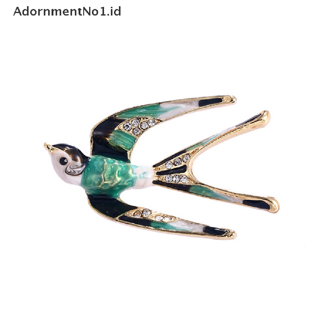 [AdornmentNo1] Wanita Enamel Pin Bros Topi Baju Lencana Enamel Walet Burung Kerah Bros Pin Kerah Baju Teman Perhiasan [ID]