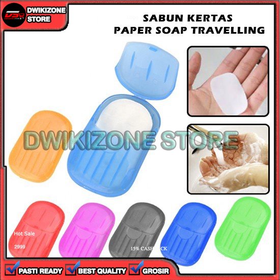 [GROSIR] SABUN KERTAS PENCUCI TANGAN PAPER SOAP PRAKTIS MINI TRAVEL TRAVELING