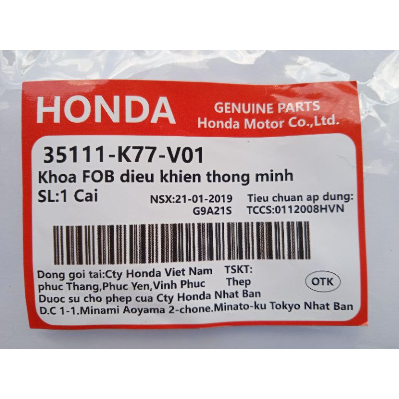 Remote Keyless Honda PCX150, ADV150 original