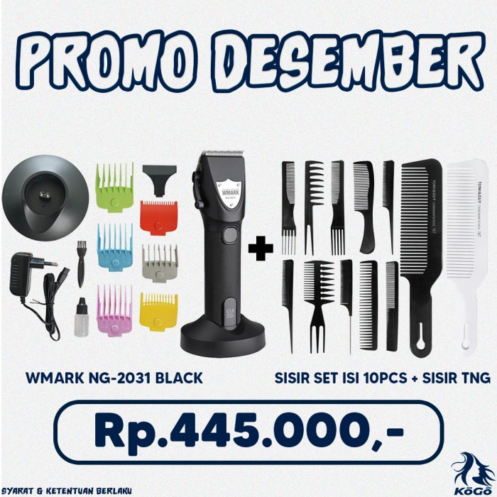 WMARK 2031 ORI CLIPPER / MESIN ALAT CUKUR BARBER PANGKAS SALON