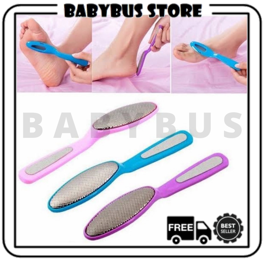 BBS SS36 Brush Penghalus Telapak Kaki / Alat Pedicure Sikat Amplas Kaki / Penghilang Kapalan 2 Sisi / Penghalus Tumit Kaki / Alat Kikir Kuku Murah Import