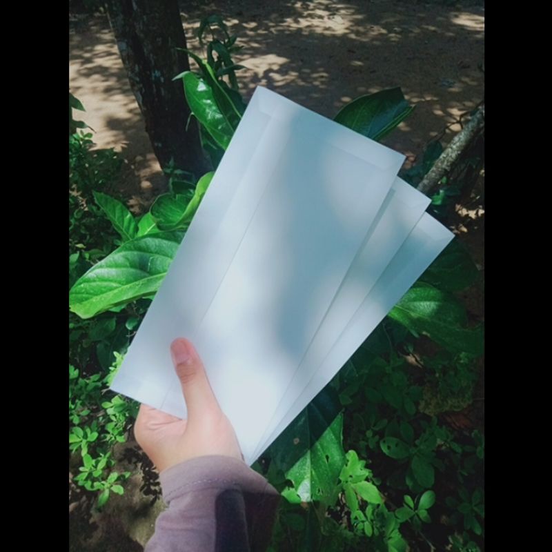 

AKL027 - Custom Ukuran Amplop Kalkir Transparan Premium | Amplop Undangan Souvenir Pernikahan / Amplop Packaging