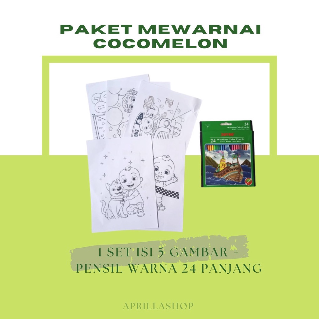 

Paket Mewarnai Anak set Pensil Warna 24 Panjang
