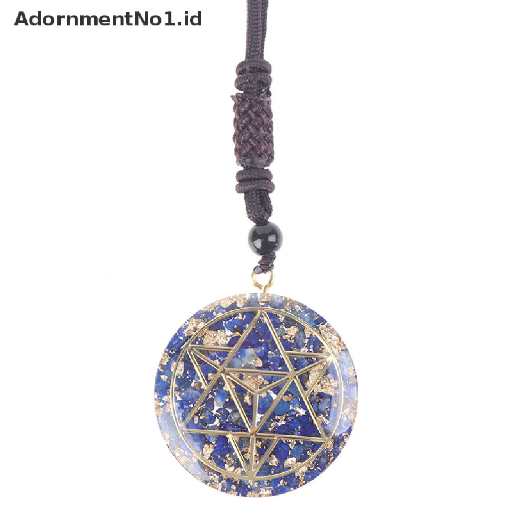 [AdornmentNo1] Baru Biru Orgonite Kristal Alami Tujuh Cakra Liontin Kalung Perhiasan Hadiah [ID]