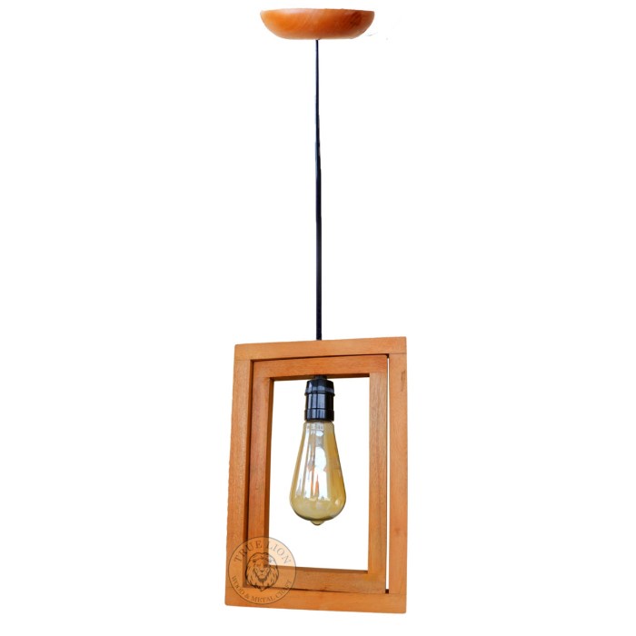LAMPU GANTUNG KAYU/LAMPU DEKORASI CAFE/LAMPU HIAS KAYU