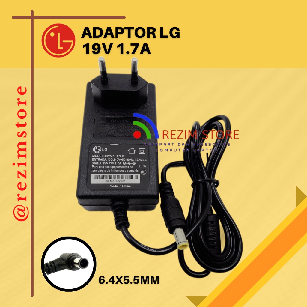 Adaptor TV LG 19V 1.7A AC Adaptor charger tv led LG 19V 1 7A Ori