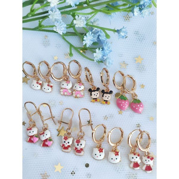 Anting Anak Titanium Anti Karat / Anting Anak Karakter Titanium Karakter