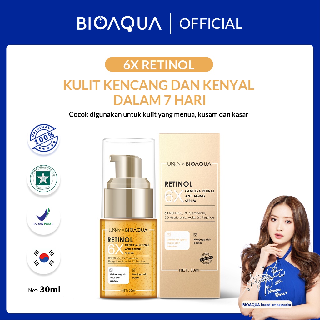 Jual Bioaqua X Gentle A Retinol Serum Wajah Anti Aging Essence Ml Dark Spot Serum Brightening