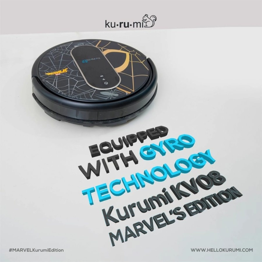 Kurumi KV 08 Robot Vacuum Cleaner Marvel Spiderman Edition