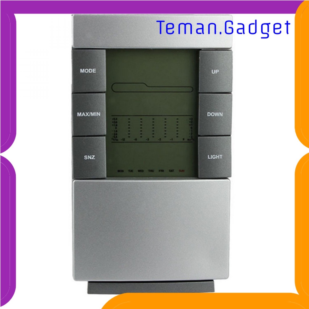 TG-PJM Weather Station Humidity Temperature Alarm Desk Clock Jam Alarm - 3210