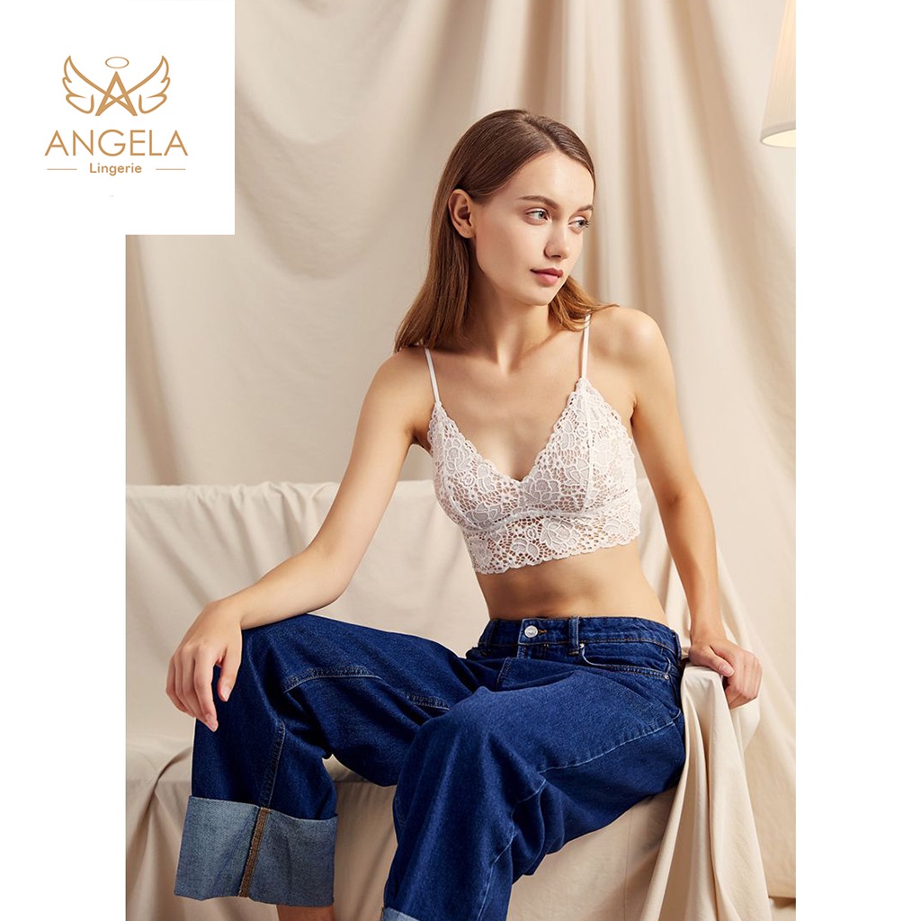 ANGELA PREMIUM JAPAN Bra BH Push Up Set Lace Celana Dalam Wanita Bikini Sport Beha Lingerie Korea Fashion Bralette Remaja Perempuan Sexy Pakaian Dalam COD Renang Tank Top Motif Cewek Pita Bunga Murah Rina Jumbo Camisole