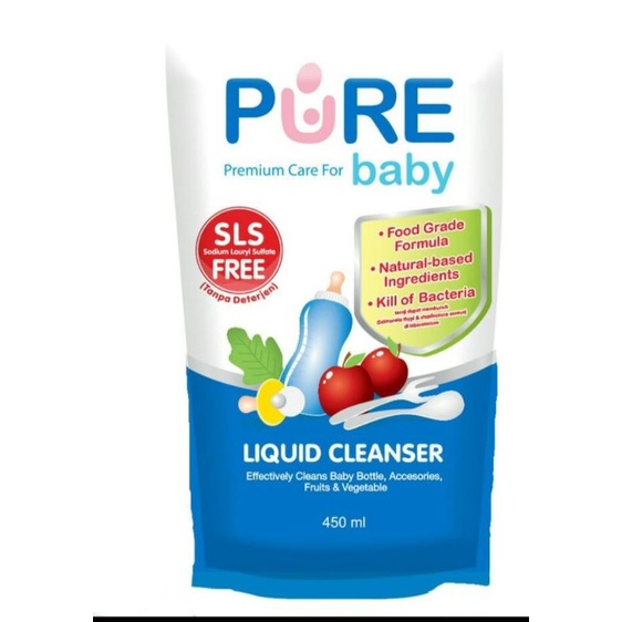 Cuci Botol Pure baby liquid cleanser 450ml