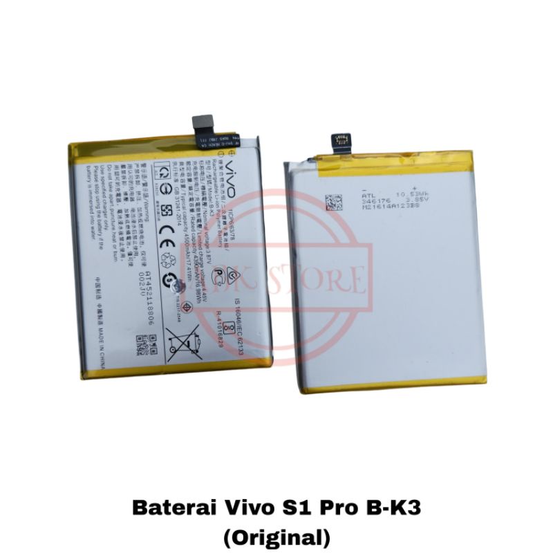 BATRE BATERAI BATTERY B-K3 FOR VIVO S1 PRO BK3 ORIGINAL