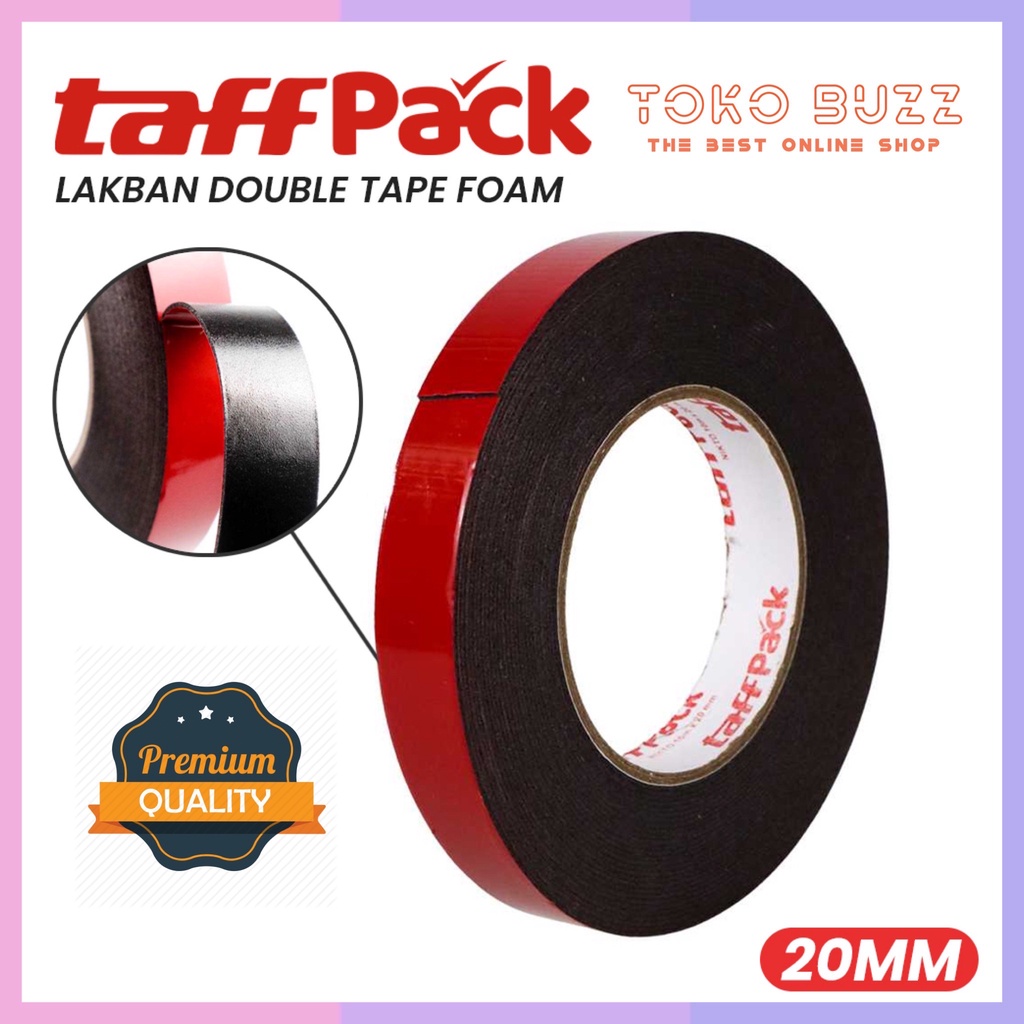 Double Tape Foam Tape Lakban Serba Guna 10 meter ukuran 10mm 20mm