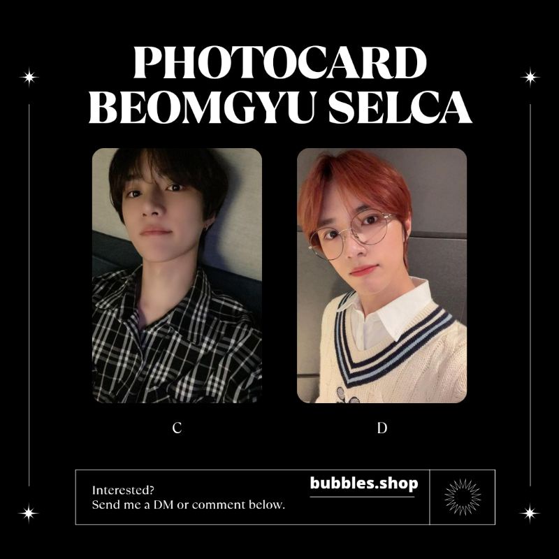 PHOTOCARD UNOFFICIAL BEOMGYU TXT SELCA