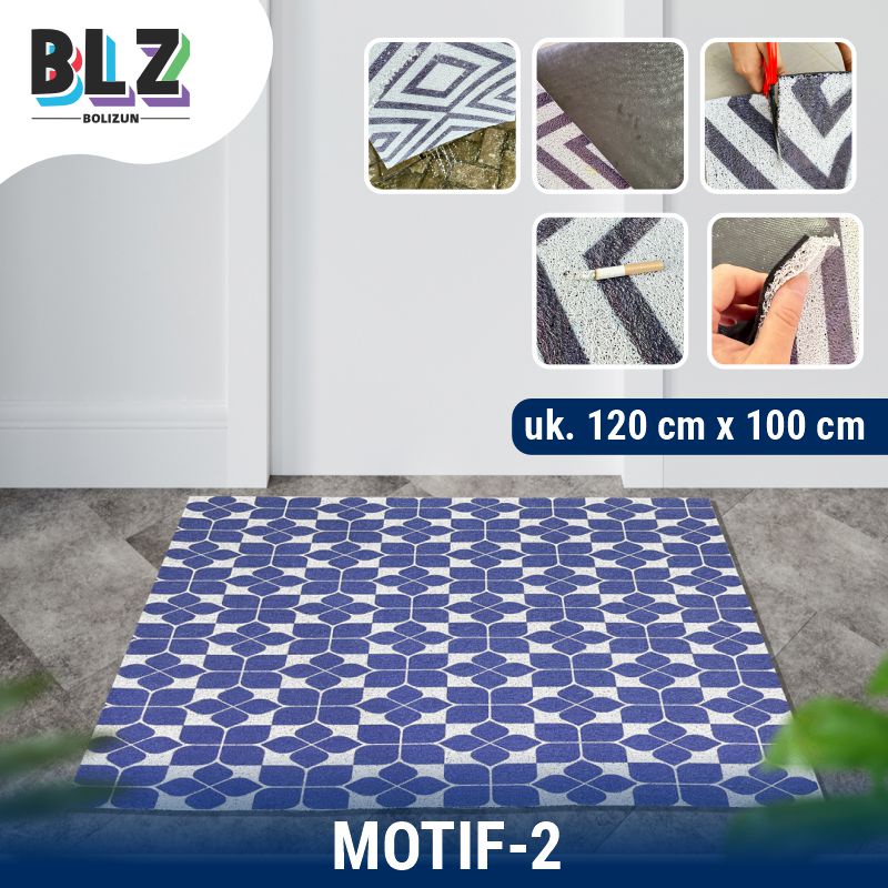 Bolizun Keset Karpet PVC Mie Bihun Pola pencetakan motif abstrak100x120cm