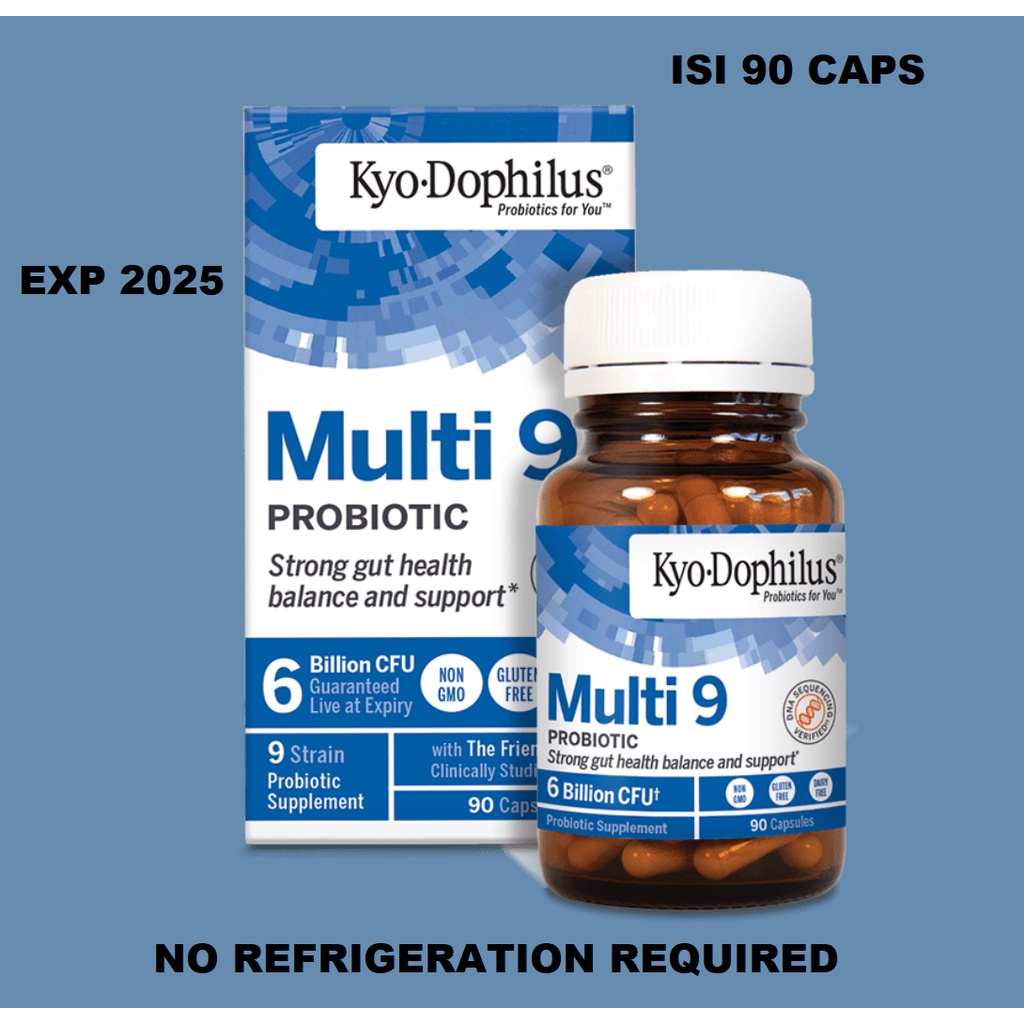 Kyolic Kyo Dophilus Multi 9 Probiotic 6 Billion CFU PROBIOTIK Premium 90 Caps Made in USA Kyo-dophilus