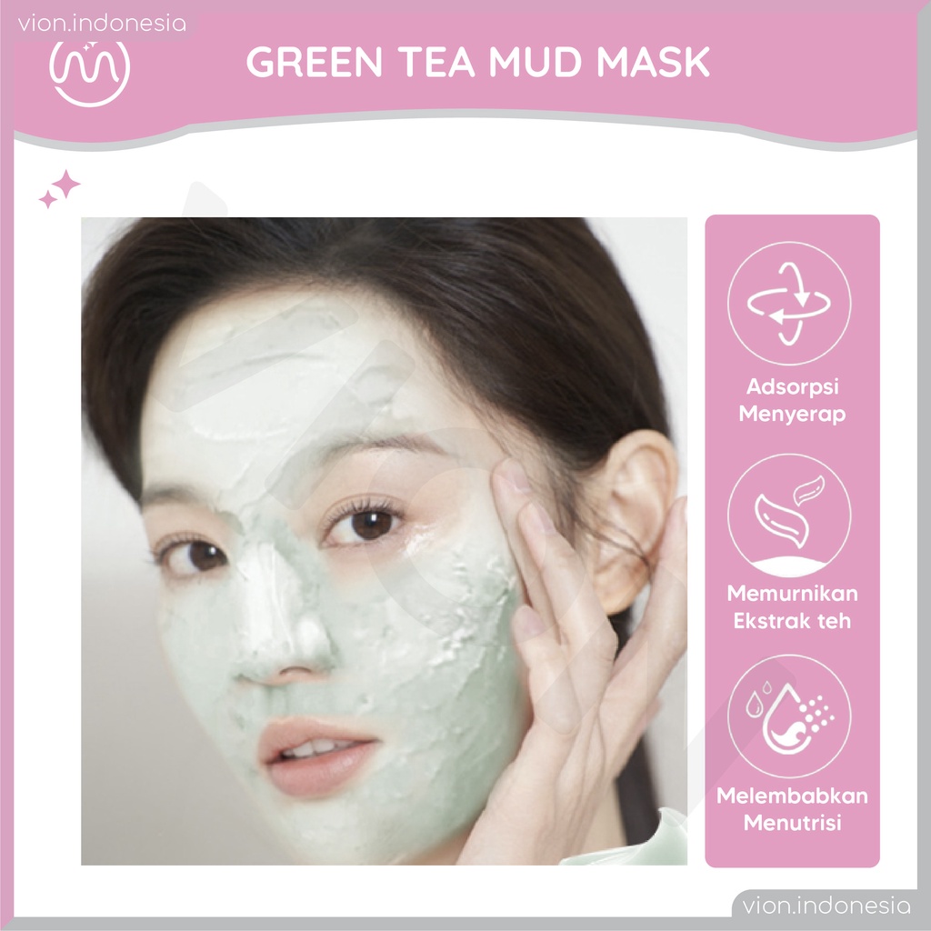 KACHI - TWG Green Tea Cooling Cleansing Mud Mask Natural Moisture Minipink XX007