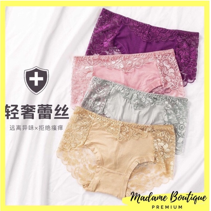 CD WANITA JUMBO SIZE RENDA SEXY HIGH WAIST XXL BIG SIZE