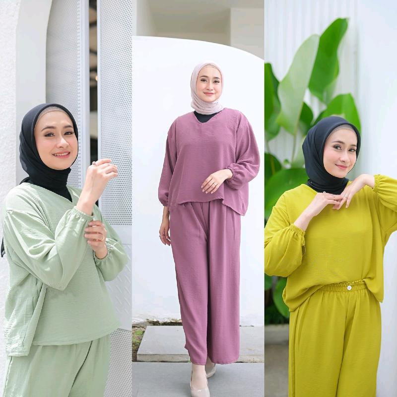 [COD] Shazfa.apparel - Setelan Muslim Wanita Deasy Set