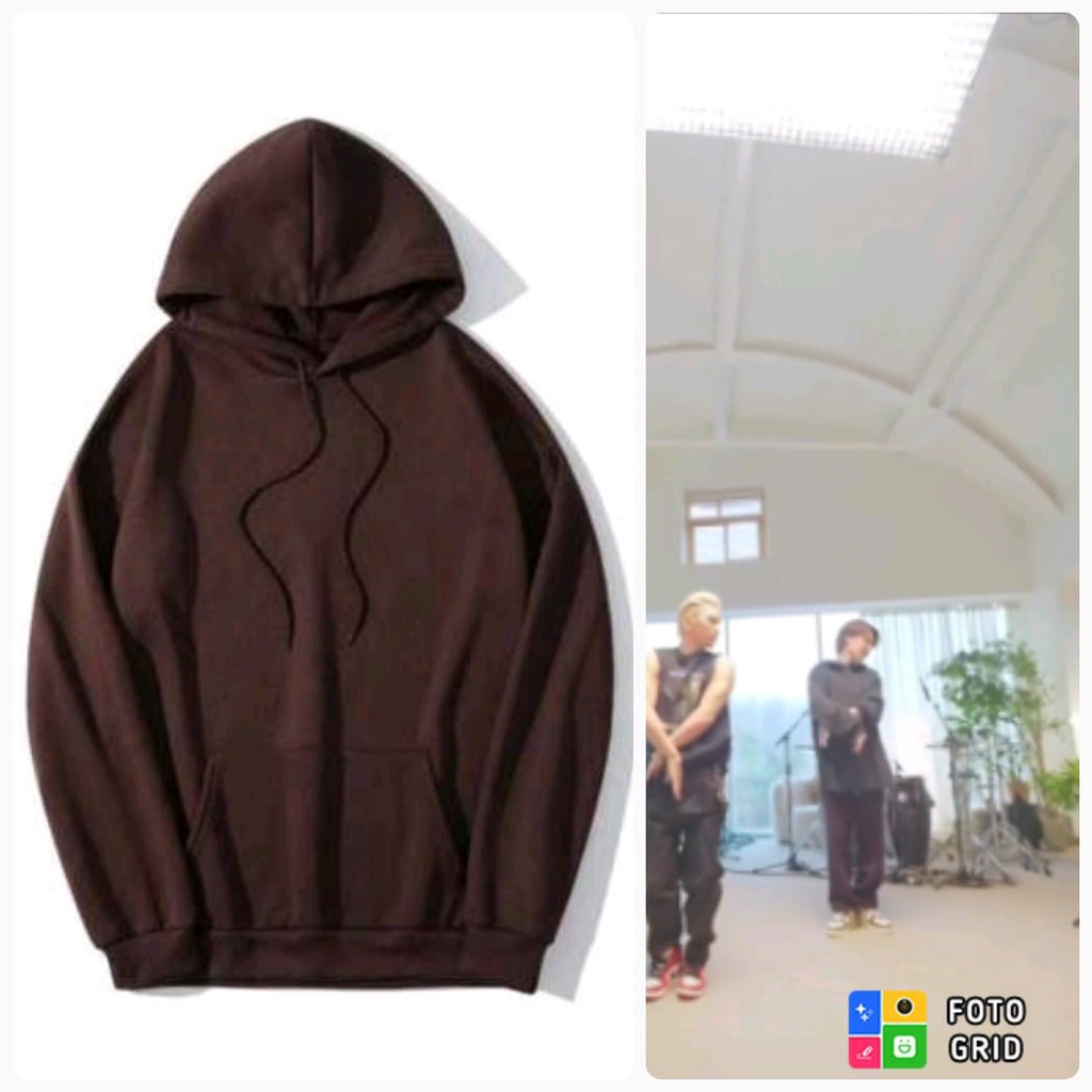 Hoodie JM Coklat Polos dance MV terbaru