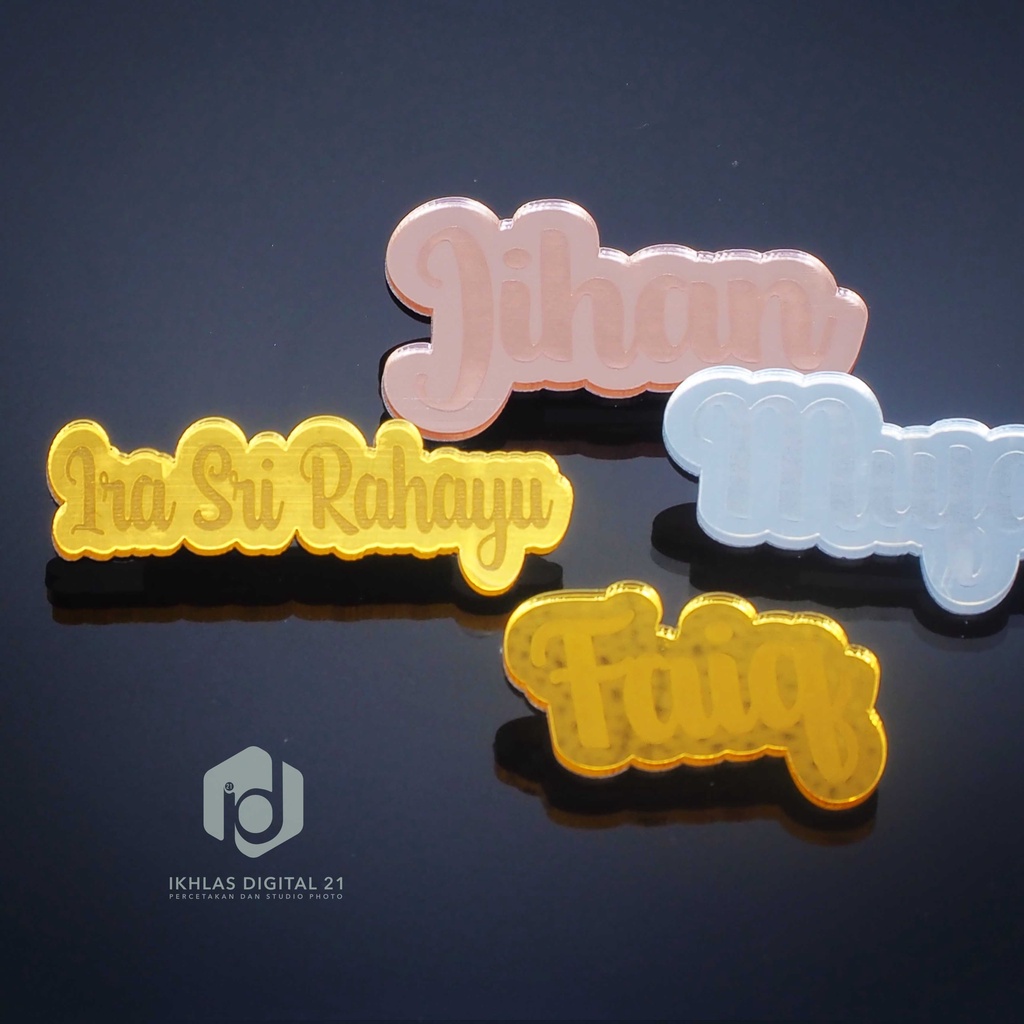 Bros Akrilik Ukir/Bros Custom Akrilik/ Bros Nama Custom Akrilik