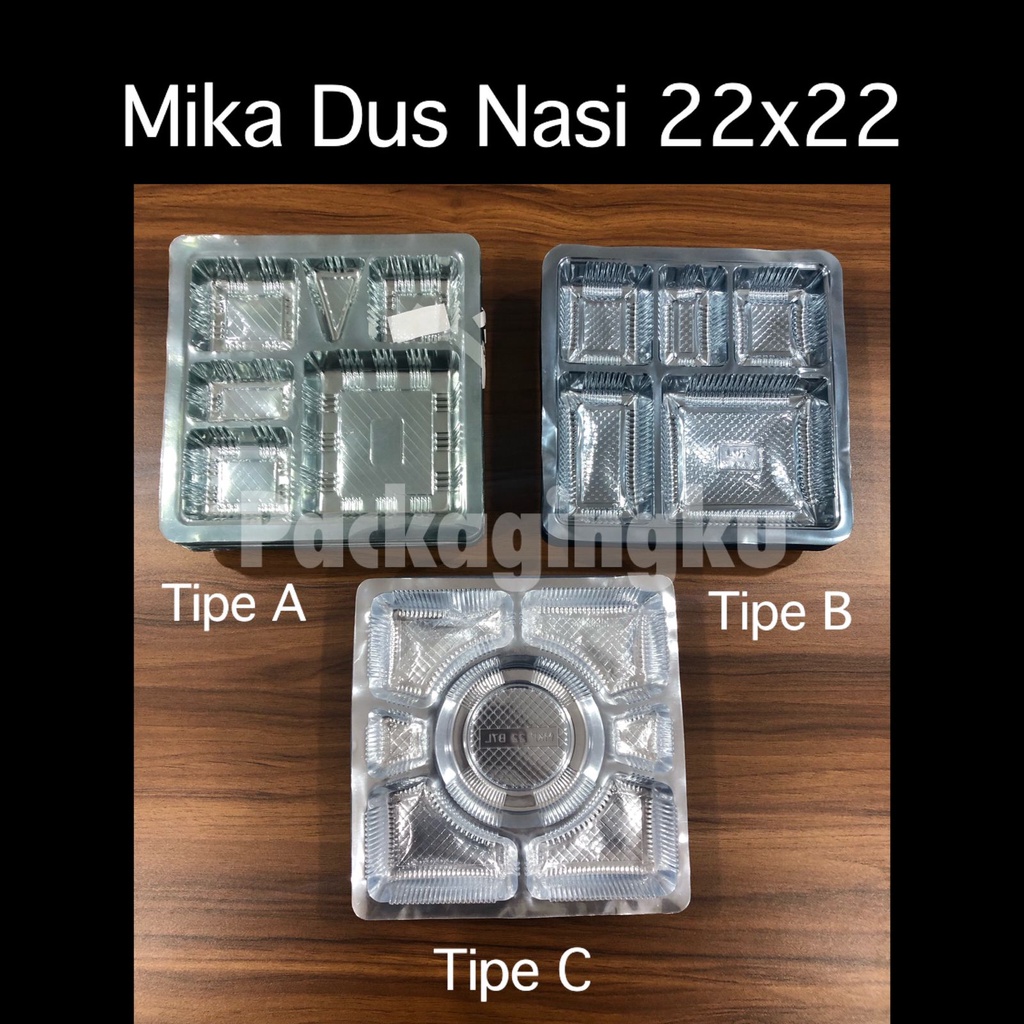 10PCS Mika Dus Nasi 22x22 R10/ Mika 5 Sekat/ Mika 6 Sekat/ Mika 7 Sekat/ Nasi Kotak/ Box Tray Plasti