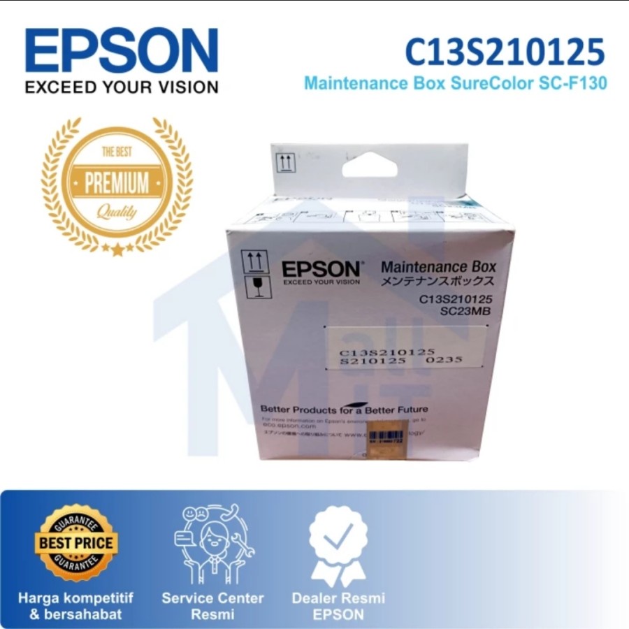 C13S210125 MAINTENANCE BOX EPSON SC-F130 SC F130 F100 F160 F170 RESMI - 100% ORIGINAL