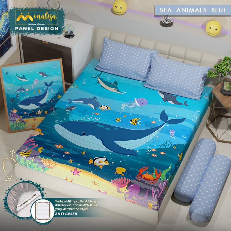 Ss Sprei Aesthetic Monalisa Panel Design 160 Queen 160x200 Ukuran No 2 Tinggi 20 cm Mix Motif