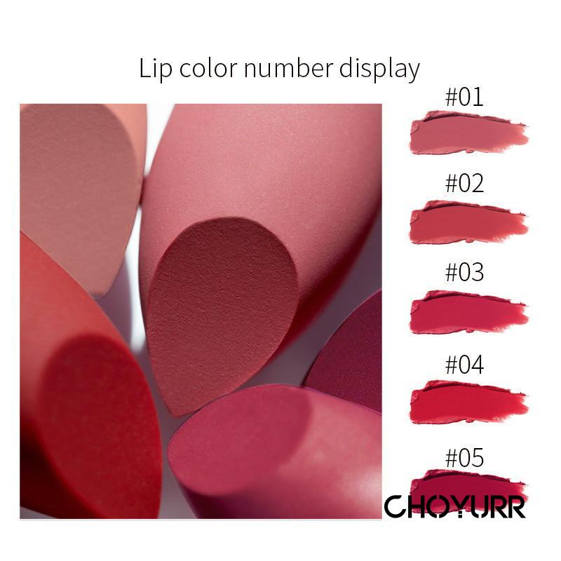 【COD】Velvet Lipstik Matte Tahan Lama Waterproof Bibir Lipstick KapsulMini Lipstik Matte Beludru Portabel Kilau Warna Kaya Lipstik-CH