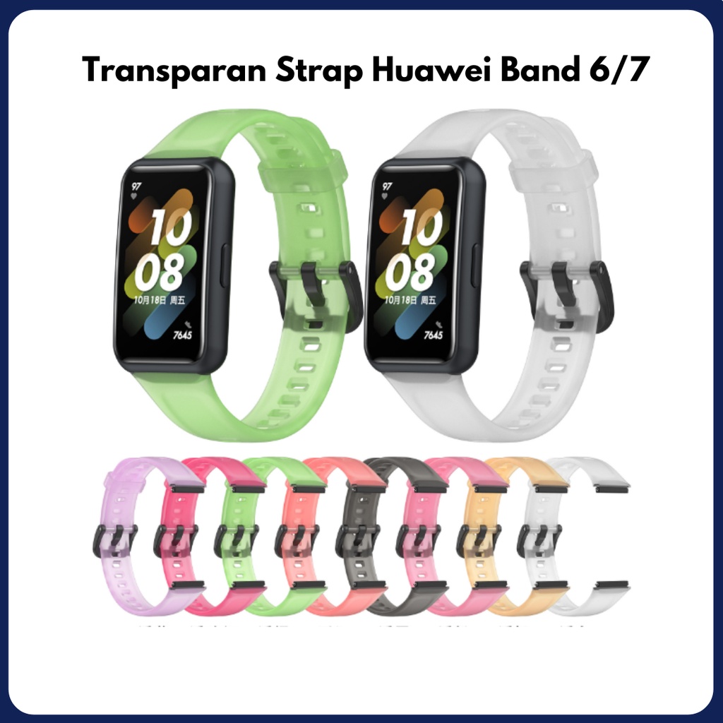 Strap Transparent Clear Color for HUAWEl band 6/Honor Band 6/Band 7