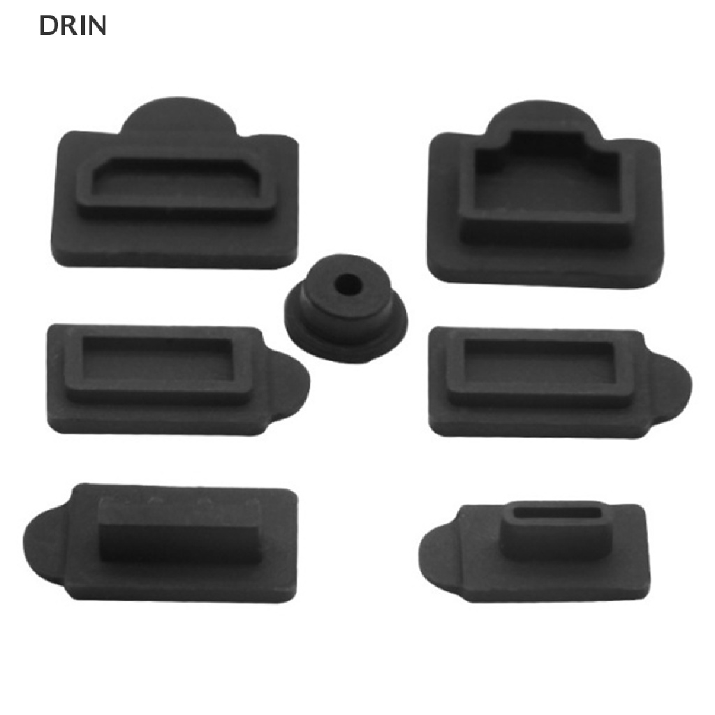 Dr 7pcs Silikon Plug Debu Set Untuk Konsol Game PS5 Antarmuka USB HDM Penutup Anti Debu Dustproof Plug Aksesoris Parts vn