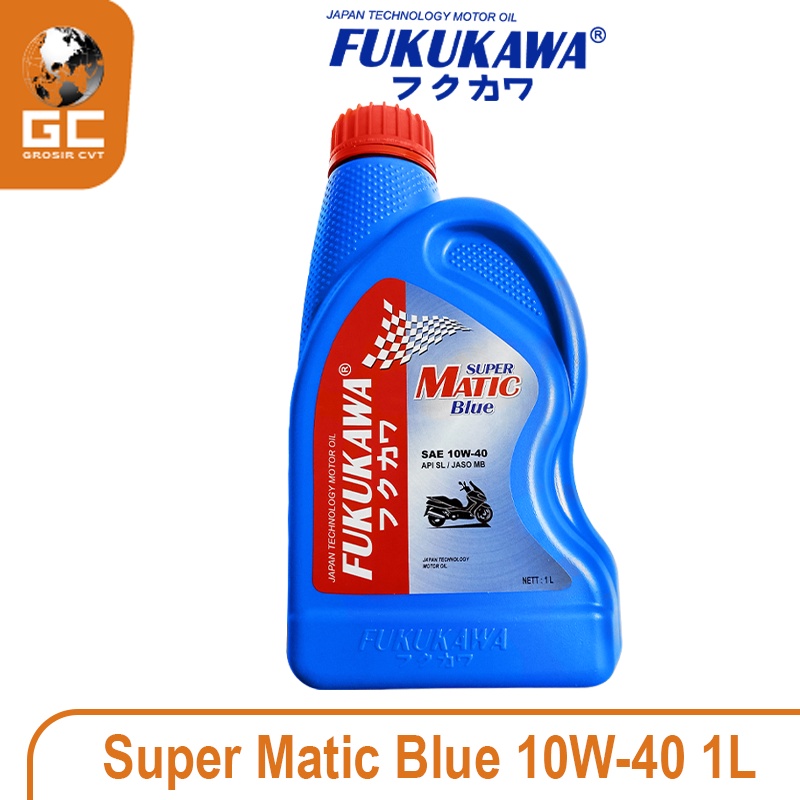 Oli Mesin Super Matic Blue 10W-40 API SL/JASO MB 800ml Fukukawa