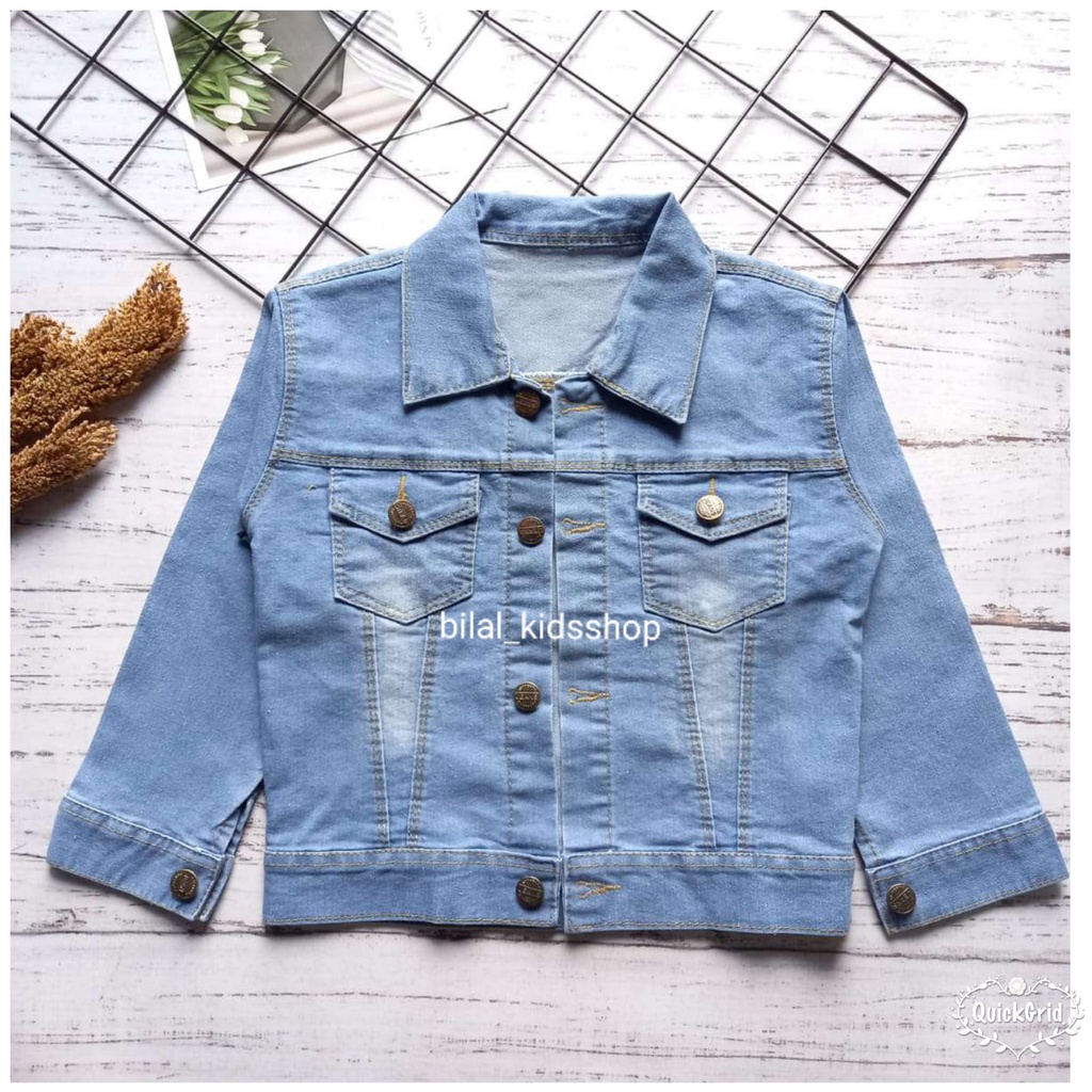 JAKET JEANS ANAK CEWE LENGAN PANJANG 1-12TH