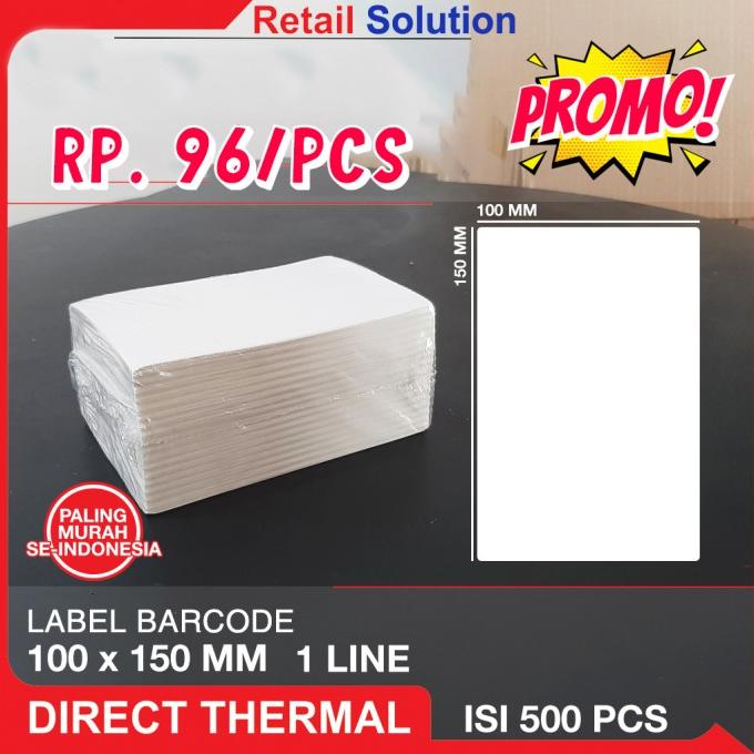 

Label Thermal Resi Stiker 100x150 mm / 100 x 150 mm / 100x150mm ZIGZAG HOT PROMO