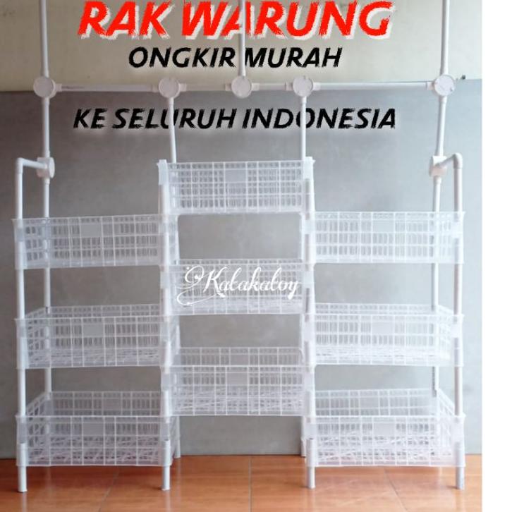 Depan RAK WARUNG GANTUNGAN SNACK Rak Kopi Gantungan Warung Keranjang Susun Rak Dagangan Etalase Waru