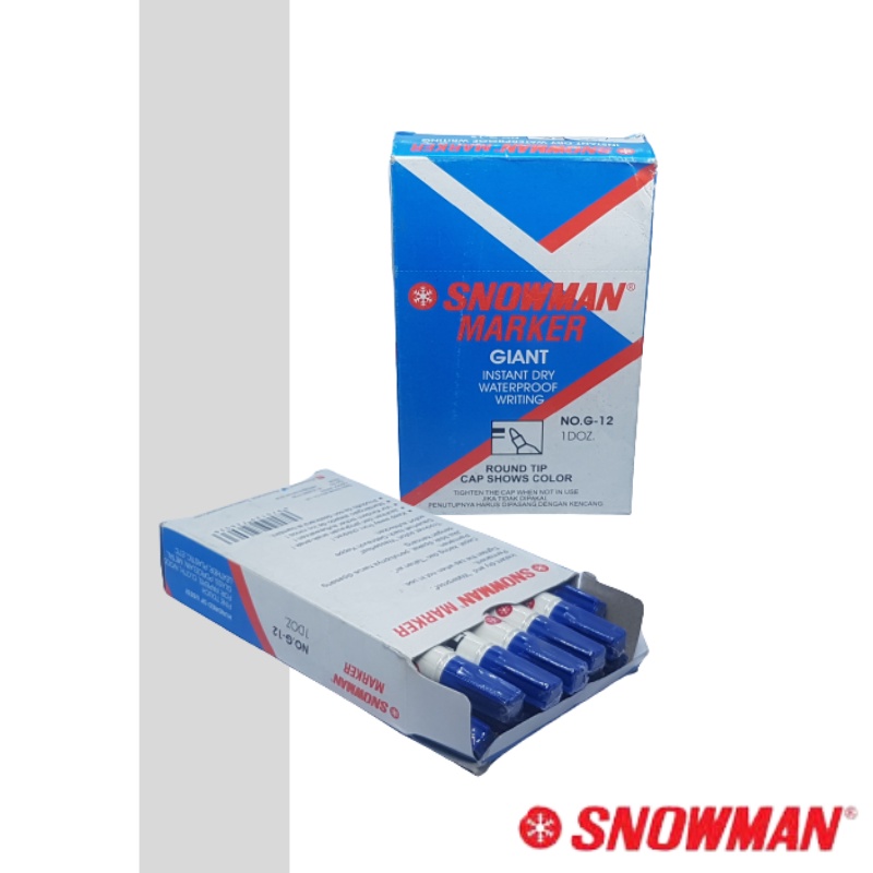 

SNOWMAN G-12 Spidol Permanent Marker Biru (12 pcs)