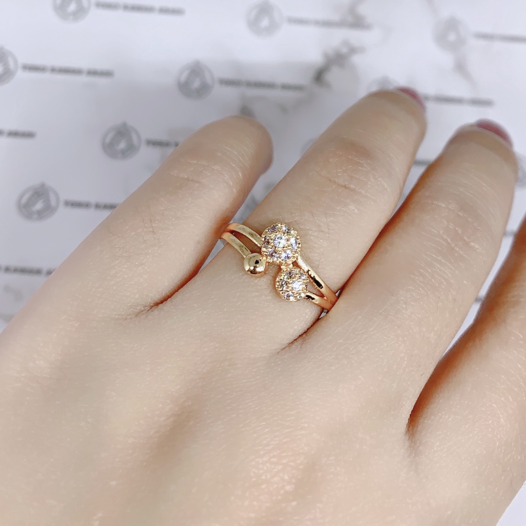 Cincin Xuping Gold Fashion Wanita Motif Permata Bola Terbaru *68