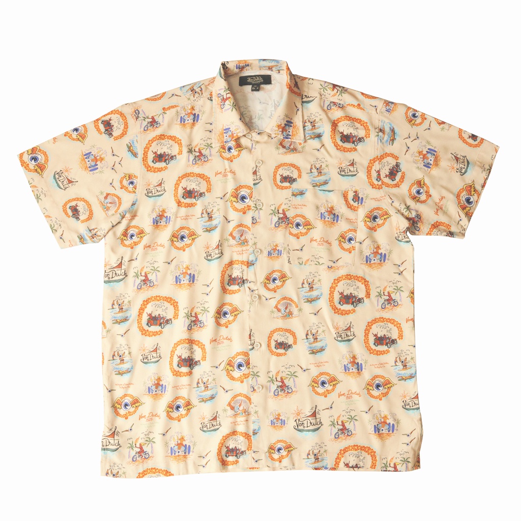Von Dutch Print Shirt 0743 Cream