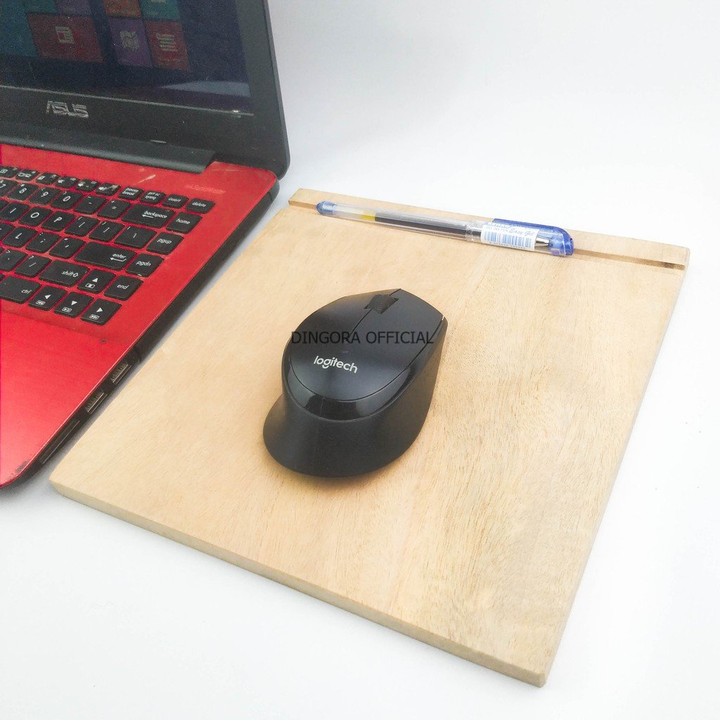 mouse pad wood solid kayu asli